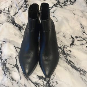 Black, heeled, ankle boots
